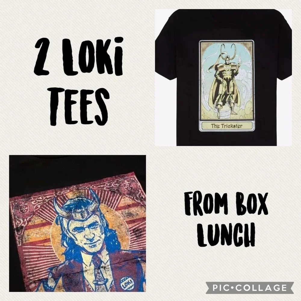 Pair of Marvel Loki Trickster Tees - Picture 1 of 7